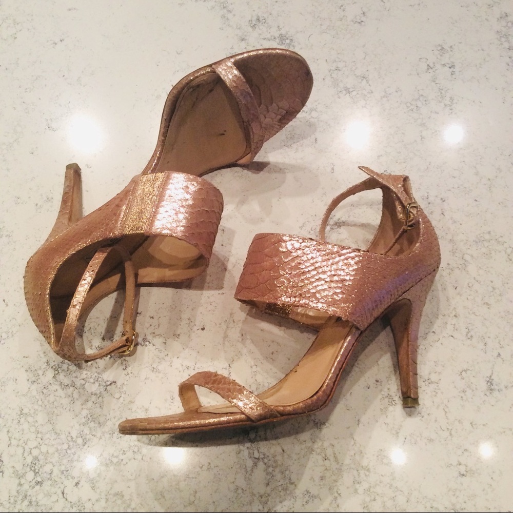 ❌ SOLD ❌ Via Spiga Champagne Snakeskin Stilletto